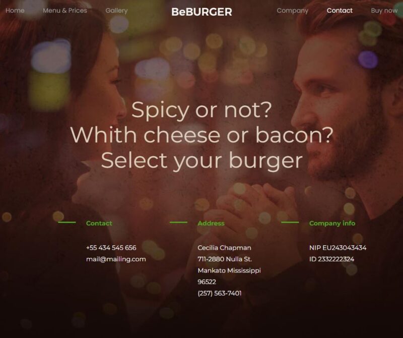 Delivery Website Kontakt